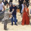 EXCLUSIVE: *NO DAILYMAIL ONLINE* â€�Bombshellâ€™ Ana De Armas Looks Glamorous As She Is Carried By Her Costars While Filming Scenes On A Gold Coast Beach In Australia For Her Role In Ron Howard's 'Survival Thriller' Film, "Edenâ€ť