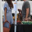 *EXCLUSIVE* Gerard Butler and Morgan Brown share a kiss at the Farmers Market