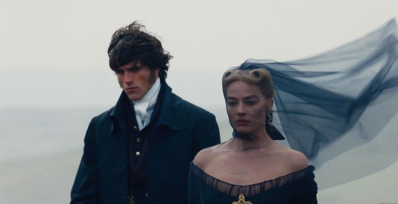 Jacob Elordi și Margot Robbie în filmul „Wuthering Heights”/ Profimedia