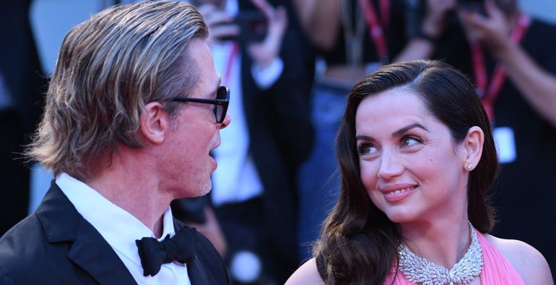 Brad Pitt și Ana de Armas la premiera "Blonde"
