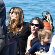 *EXCLUSIVE* The British actor Christian Bale was spotted on his holidays with his wife Sibi Blazic, their daughter Emmeline Bale, and their son Joseph during their sun-soaked family holiday in Mykonos.