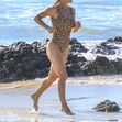 EXCLUSIVE: *NO DAILYMAIL ONLINE* Wild Thing! Elsa Pataky Hits The Byron Bay Beaches Again, This Time Wearing A Wild Animal Print Swimsuit - 5 Feb 2024