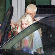 EXCLUSIVE: **PREMIUM EXCLUSIVE RATES APPLY** Bruised And Battered Tori Spelling Leaves The Hospital In A Wheelchair With Visible Marks On Her Face And Arms After Mystery Accident