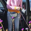 *EXCLUSIVE* Calista Flockhart takes care of her Dog this morning