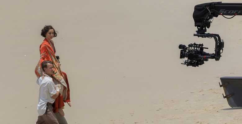 EXCLUSIVE: *NO DAILYMAIL ONLINE* â€�Bombshellâ€™ Ana De Armas Looks Glamorous As She Is Carried By Her Costars While Filming Scenes On A Gold Coast Beach In Australia For Her Role In Ron Howard's 'Survival Thriller' Film, "Edenâ€ť