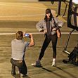 *EXCLUSIVE* WEB MUST CALL FOR PRICING  - Piloting a few friends on his chopper, The American All Action Hero Tom Cruise proves he has many strings to his bow by taking a few snaps of his guests as he arrived at the Battersea Heliport.