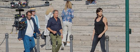 Charlize Theron and Uma Thurman shooting The Old Guard 2 in Rome