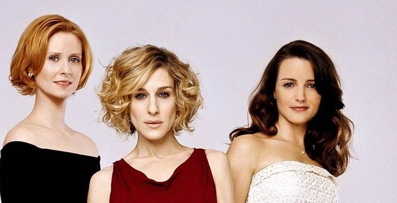 LIBRARY. USA. Sarah Jessica Parker , Kim Cattrall , Kristin Davis  and  Cynthia Nixon in ©HBO classic TV series  : Sex and the City (1998C2004). Ref: LMK106-J6699-300720Supplied by LMKMEDIA. Editorial Only.Landmark Media is not the copyright owner of t