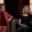 Meg Ryan returns to Hollywood after an eight year break as she appears alongside David Duchovny to promote their new R-rated rom-com What Happens Later on Jimmy Kimmel Live!