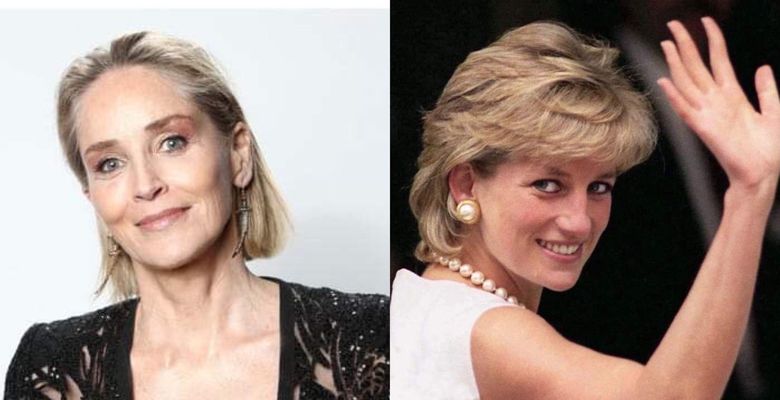 Sharon Stone si printesa Diana