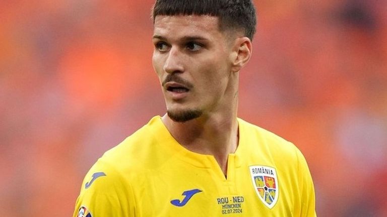 Romania's Dennis Man during the UEFA Euro 2024, round of 16 match at the Munich Football Arena in Munich, Germany. Picture date: Tuesday July 2, 2024.