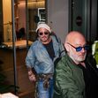 Johnny Depp steps out the Milan airport after the Rome film festival before a TV interview on channel 9