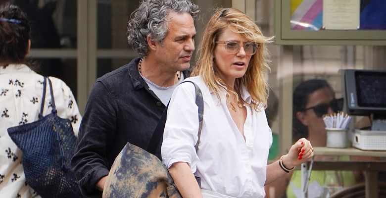 EXCLUSIVE: Mark Ruffalo is Spotted Out With Wife Sunrise Coigney, Josh Hamilton, and Astrologer Karen Thorn in New York City.