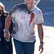 *EXCLUSIVE* **WEB EMBARGO UNTIL 3/6/21 AT 1PM EST** Brad Pitt and Sandra Bullock continue filming "Bullet Train'' in LA - ** WEB MUST CALL FOR PRICING **