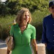 Comedian Jerry Seinfeld and wife Jessica are seen leaving a JP Morgan event as they speed off in a blue Porsche in Miami