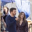 *EXCLUSIVE* **WEB MUST CALL FOR PRICING**Ana de Armas' takes over role from Scarlett Johansson as she is seen for the first time on set with Chris Evan filming Ghosted