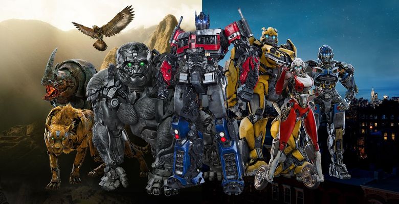 USA. A promo poster for the (C)Paramount Pictures new film: Transformers: Rise of the Beasts (2023). Plot: Based on the 'Transformers' spinoff 'Beast Wars' which features robots that transform into robotic animals. Ref:  LMK106-J9969-020623Supplied by L