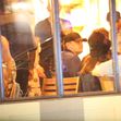 *EXCLUSIVE* Leonardo DiCaprio and Tobey Maguire have a boys night out with a group of friends and pretty girls. Tobey is seen having laughs with a beautiful young girl.