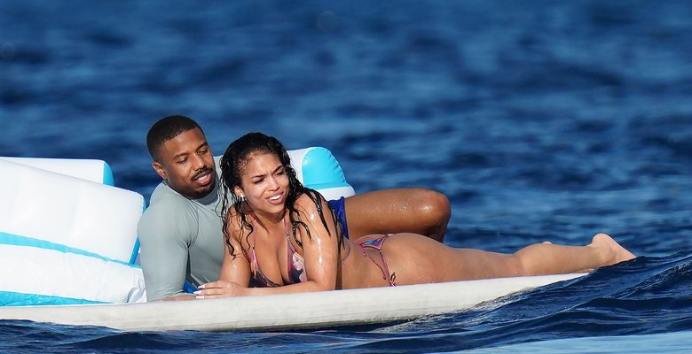 *PREMIUM EXCLUSIVE NO WEB UNTIL 145PM EST 19TH JAN* Michael B. Jordan and girlfriend Lori Harvey loved up while holidaying on a mega yacht in St Barts