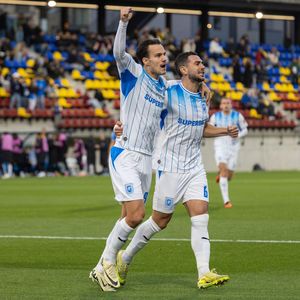 Escaldes-Engordany, Andorra, 22nd Oct 2026. Assad Al-Hamlawi celebrates scoring for Universitatea Craiova during the UEFA Conference League match between Inter Escaldes and Universitatea Craiova. Credit: Gorka Urresola Elvira/Alamy Live News.