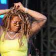 Kelis în timpul concertului din Londra/ Profimedia