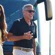George and Amal Clooney arrive by water taxi for Venice Film Festival