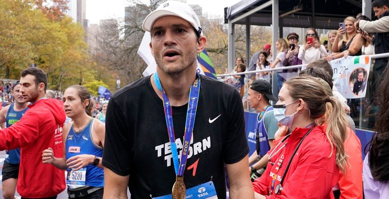 Ashton Kutcher la maraton