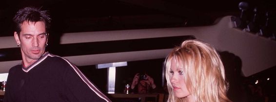2/15/98 MGM Grand Las Vegas, NV Tommy Lee and Pamela Anderson at the opening of 