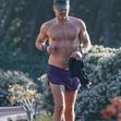 *EXCLUSIVE* Colin Farrell sports VERY short shorts for run around Coldwater Canyon Park