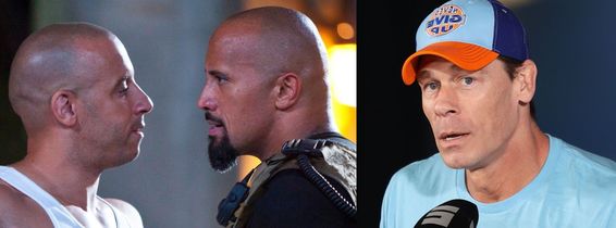vin diesel, dwayne johnson, john cena