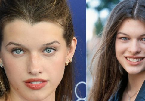 Par gemene, dar fotografiile sunt făcute la 34 de ani distanță. Ever Anderson, copia absolută a mamei sale, Milla Jovovich