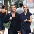 *EXCLUSIVE* Jude Law and Phillipa Coan hold hands during a romantic stroll in New York