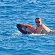 PREMIUM EXCLUSIVE: Leonardo DiCaprio in swim shorts and girlfriend Camila Morrone in a skimpy black bikini enjoy the beach in St Barts