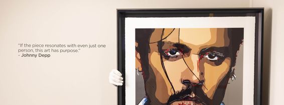 Johnny Depp self-portrait on sale