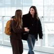 *EXCLUSIVE* Friends American actress Courteney Cox and her daughter Coco Arquette are pictured arriving at Heathrow airport, Mother and daughter seemed to be having an animated conversation.