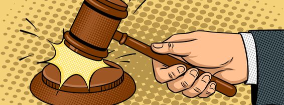 Judge,Gavel,Pop,Art,Retro,Raster,Illustration.,Wooden,Hammer,Auction.
