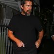 *EXCLUSIVE* Christian Bale and family pictured leaving Giorgio Baldi restaurant after enjoying dinner with friends