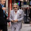 Al Pacino arrives to Carbone restaurant with his wife for his segment in bad bunnyâ€™s new music video in New York City