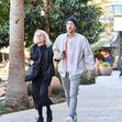 EXCLUSIVE: Adrien Brody Spotted Out On A Stroll With His Mother Sylvia Plachy After A Lunch Date In Studio City, CA.