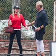 *EXCLUSIVE* Dolph Lundgren and wife Emma Krokdal seen in Beverly Hills after he is declared Cancer Free