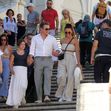 *EXCLUSIVE* *WEB MUST CALL FOR PRICING* Matt Damon and his family on summer vacation in Rome