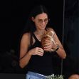 EXCLUSIVE: Demi Moore with her pet pup Pilaf while vacationing in Greece.