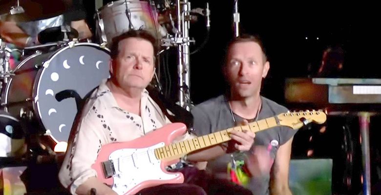 Michael J. Fox Joins Coldplay to Play Guitar During 'Fix You' at the Band's Glastonbury Set