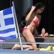 EXCLUSIVE: ** EMBARGO: strictly no web before 18:45 BST (13.45 ET) 16 Aug 2022. ** G.I. Jaw Dropping! Demi Moore Looks Sensational At 59 In A Red Bikini On Vacation In Greece