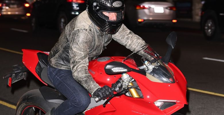 Tom Cruise has a need for speed leaving Sunset Tower Hotel