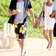 Justin Chambers and his wife Keisha relax on the beach in Hawaii