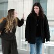 *EXCLUSIVE* Friends American actress Courteney Cox and her daughter Coco Arquette are pictured arriving at Heathrow airport, Mother and daughter seemed to be having an animated conversation.