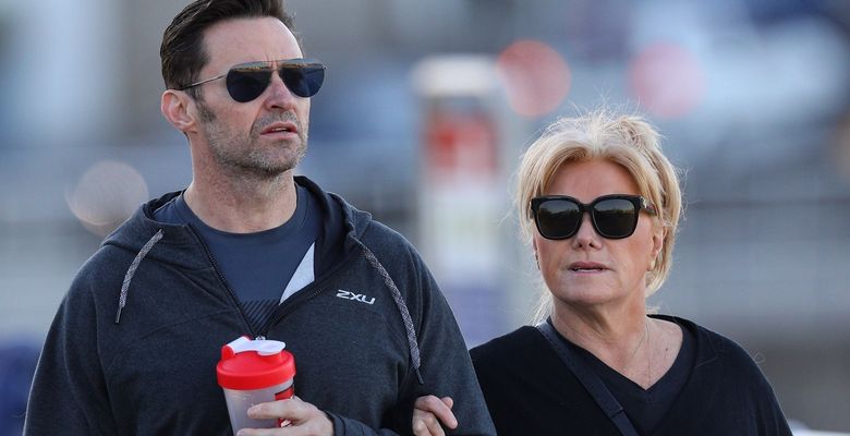 *PREMIUM-EXCLUSIVE* Hugh Jackman and wife Deborah-Lee Furness pictured walking hand in hand in Sydney.