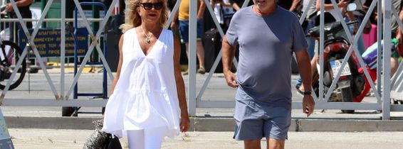 EXCLUSIVE: Kurt Russell And Goldie Hawn At Skiathos Island, Greece