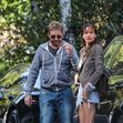 *EXCLUSIVE* Gerard Butler has steamy PDA session with GF Monica Brown after installing bike rack
